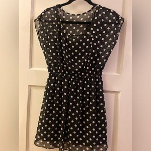 Polka Dot Black Summer Dress